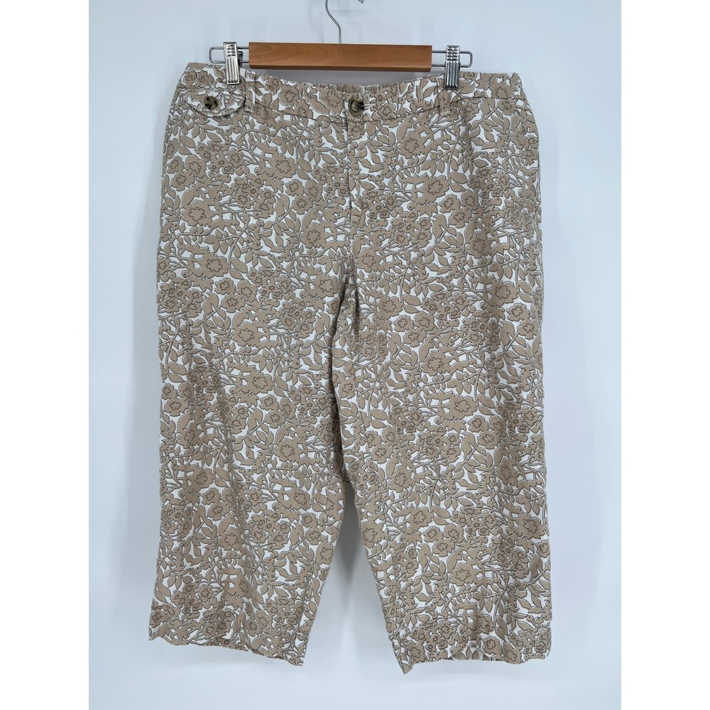 Liz Claiborne Audra Floral Linen Blend Pants Petite‎ Striped Casual